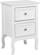 Gray Nightstand Set of 2, Nightstands with 2 Drawers, Bed Side Table/Night Stand