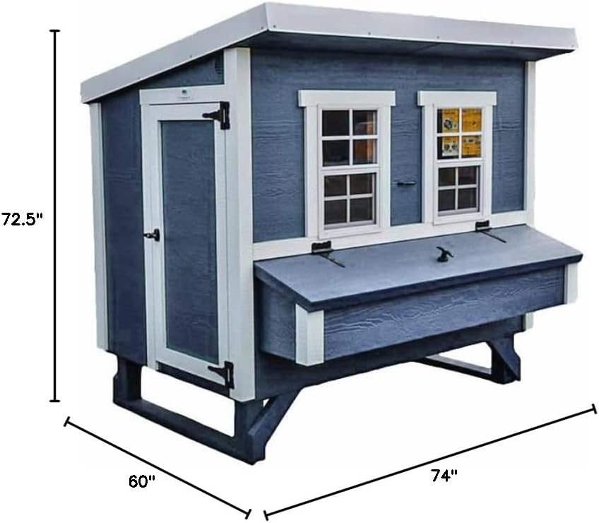 HenHaven Wooden Chicken Coop – 5 Nesting Boxes, Vents & Roosts