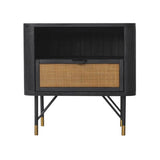 Saratoga Nightstand in Black Acacia