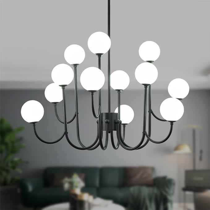 Modern Gold Sputnik Chandelier,12 Lights Metal Ceiling