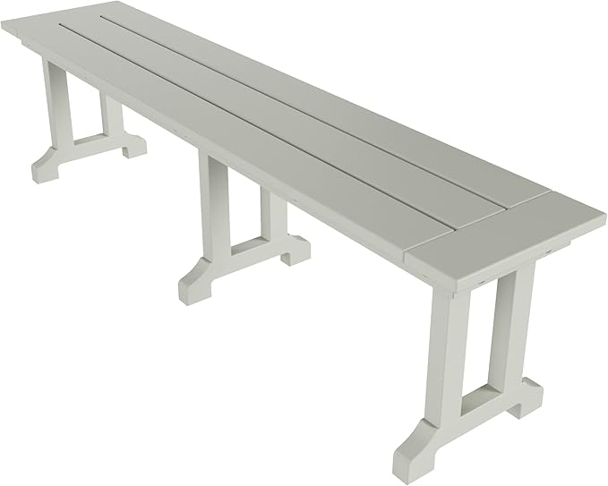 Sitting Bench 65” Inch Poly Lumber Bench Seat Chair UV Weather Resistant