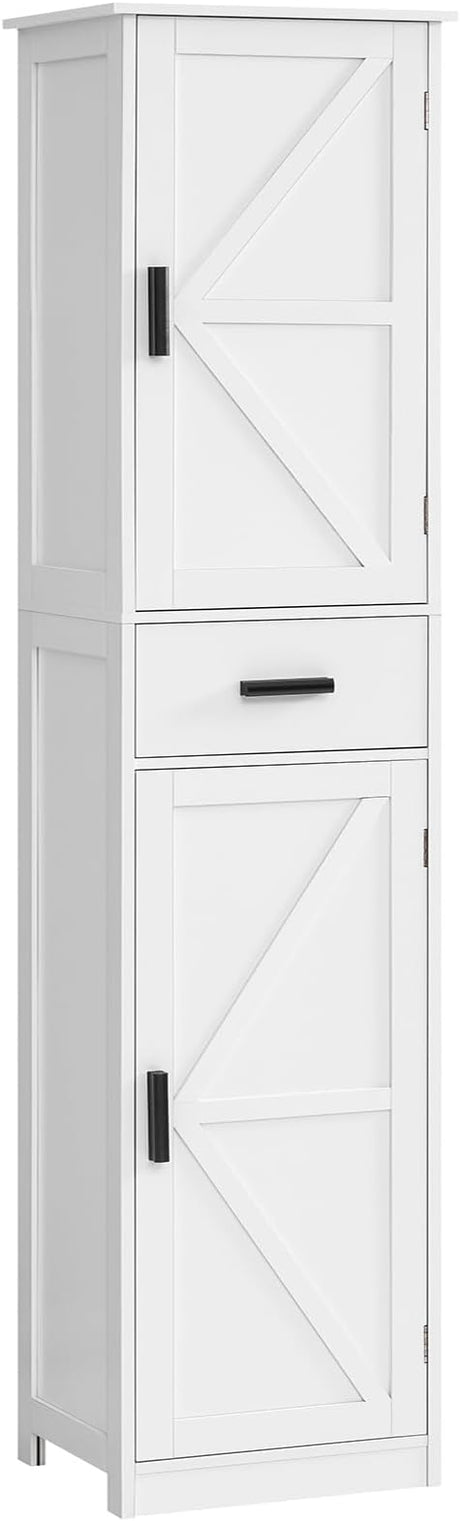 Tall Bathroom Cabinet, Storage Cabinet with 6 Shelves & Drawer