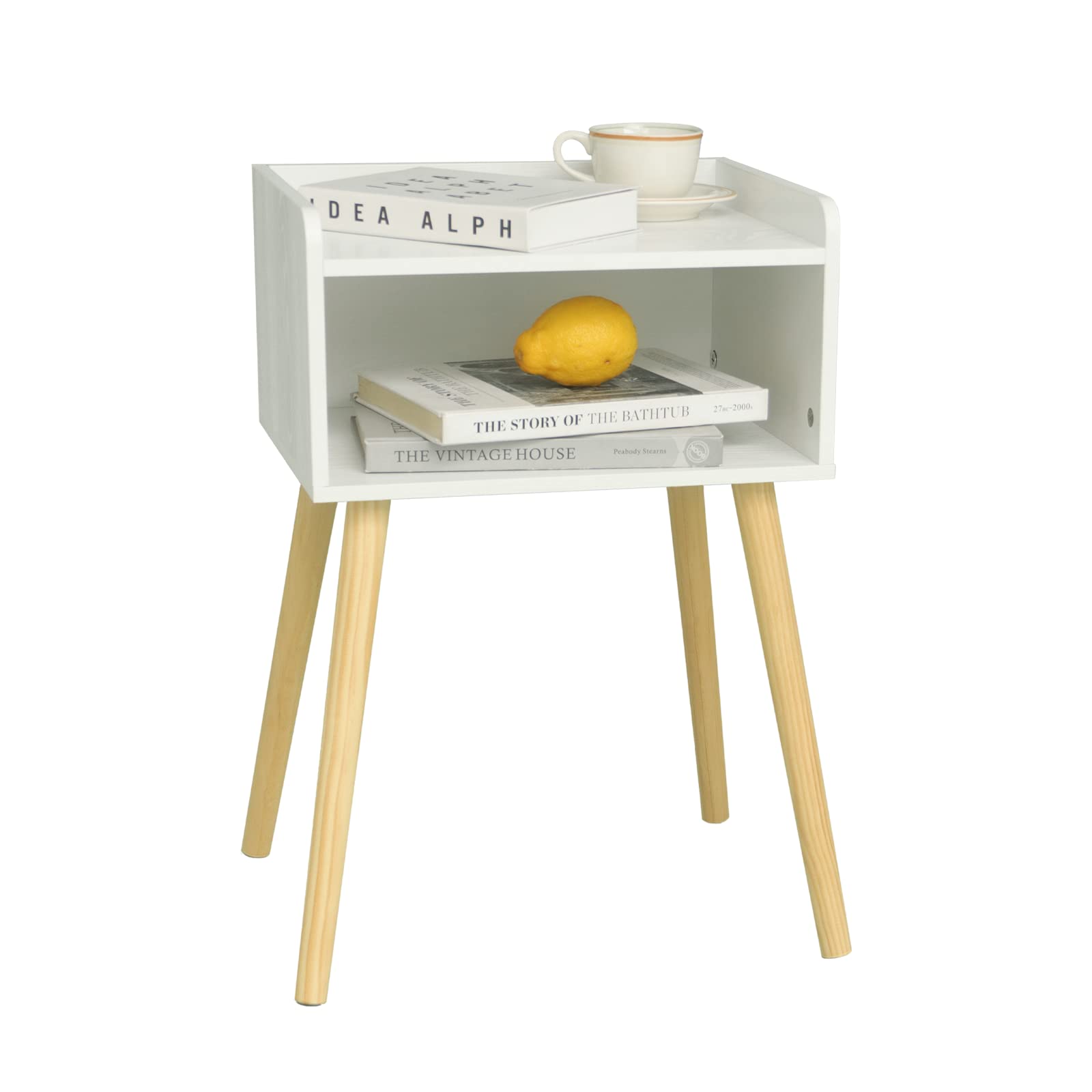 White Nightstand, Small Bed Side Table