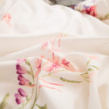 Botanical Floral Comforter Set Pink Flowers Comforter Set Pink Lavender Flowers Printed