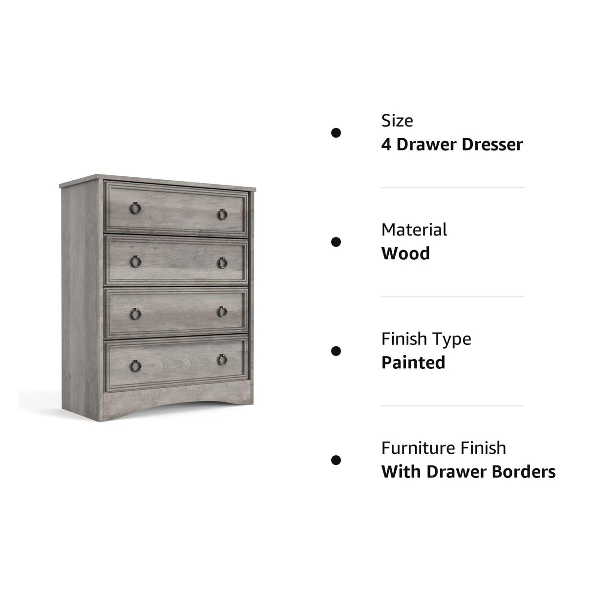 4 Drawer Dresser, Dressers for Bedroom