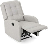 Knight Home Smith Traditional Recliner, Fabric, Beige + Black,