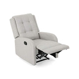 Knight Home Smith Traditional Recliner, Fabric, Beige + Black,