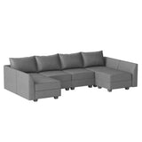 Modular Sectional Sofa U Shaped Sectional Modular Sofa with Storage Convertible