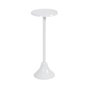 Sanzo Modern Pedestal Outdoor Drink Table, 9 x 9 x 23, White