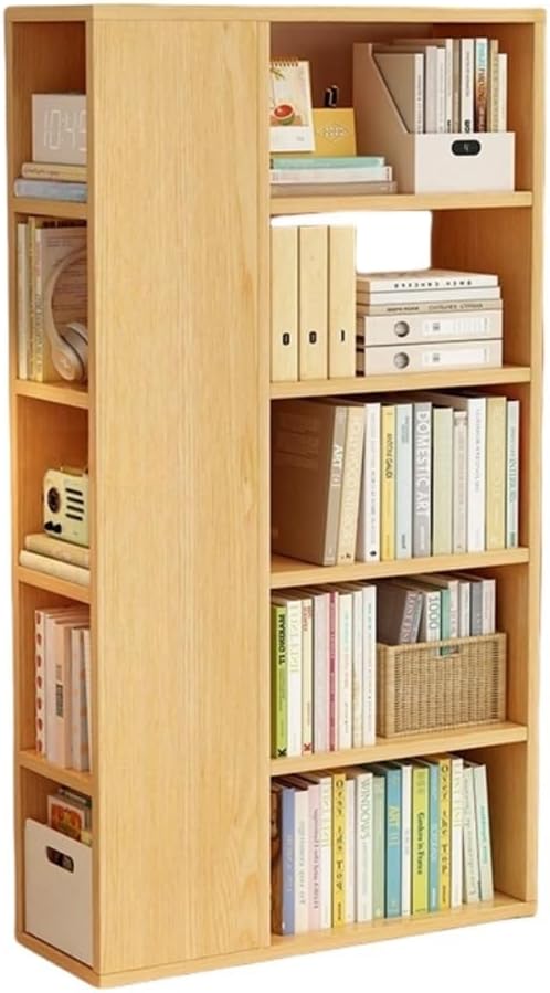 Cube Bookcase Storage Shelf Organizer with LED Lights, 5 Tier Bookshelves and Bookcases