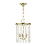 Lighting 3 Light Antique Brass Pendant Chandelier, 11 x 11 x 17