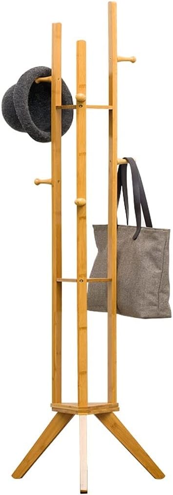 Floor Coat Rack Floor Coat Rack Bamboo Coat Rack Freestanding with 3 Storage Shelves