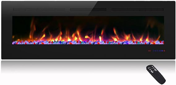 Wall Mounted & Recessed Electric Fireplace Insert