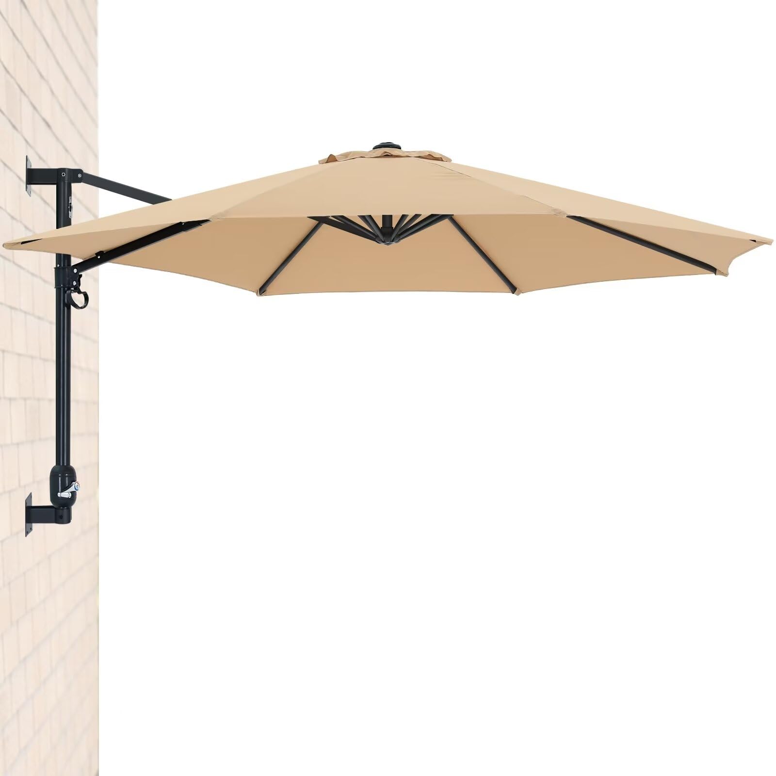 Patio Umbrella 10FT - Wall Mount Outdoor Hanging Umbrella Sunshade Umbrella