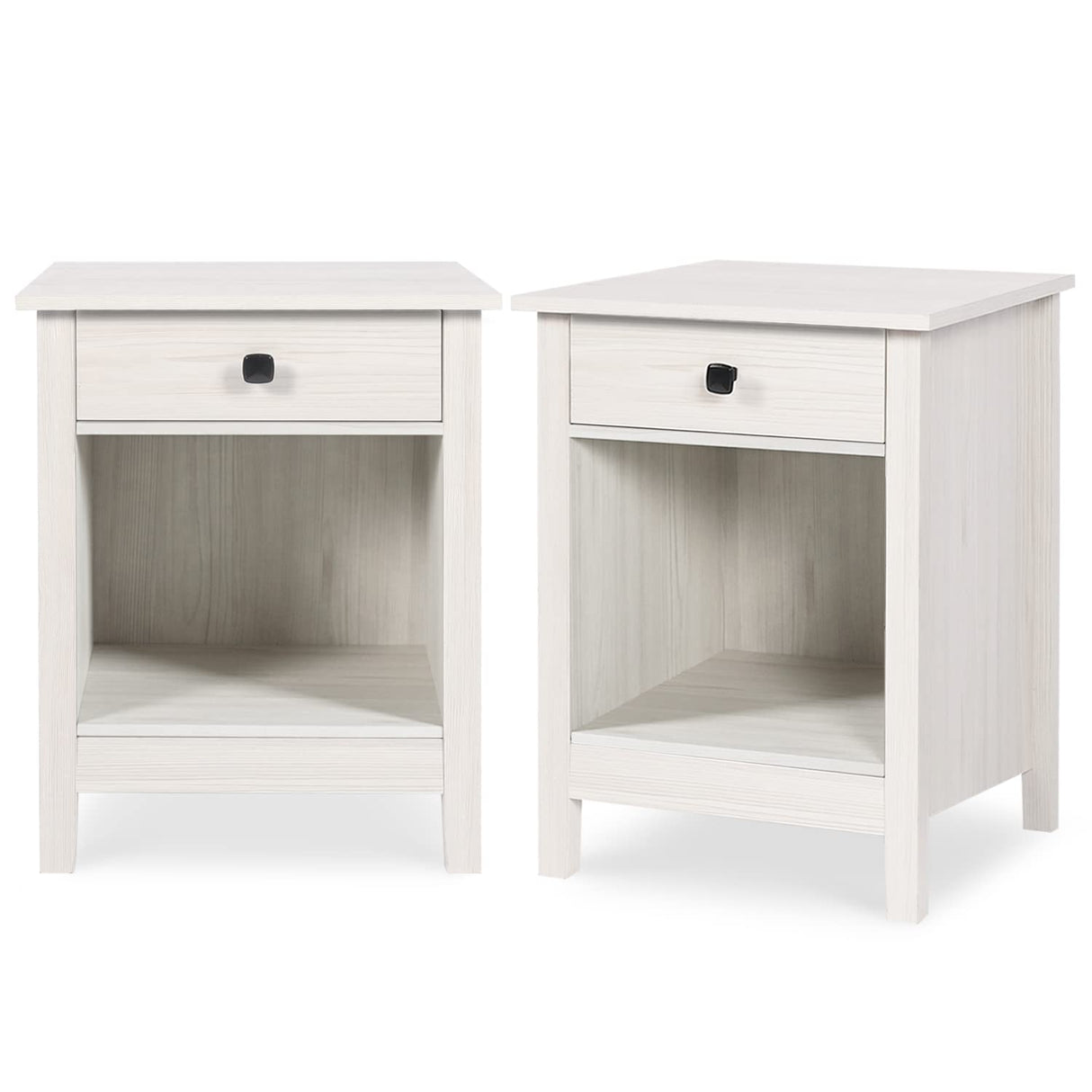 Nightstands for Bedroom - Set of 2 Wooden Night Stand, Bedside Table, Bedroom