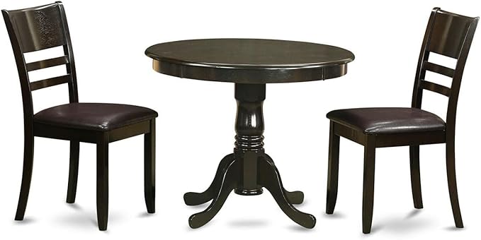 ANLY5-CAP-LC 5 Piece Kitchen Set Includes a Round Room Table with Pedestal and