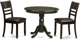 ANLY5-CAP-LC 5 Piece Kitchen Set Includes a Round Room Table with Pedestal and