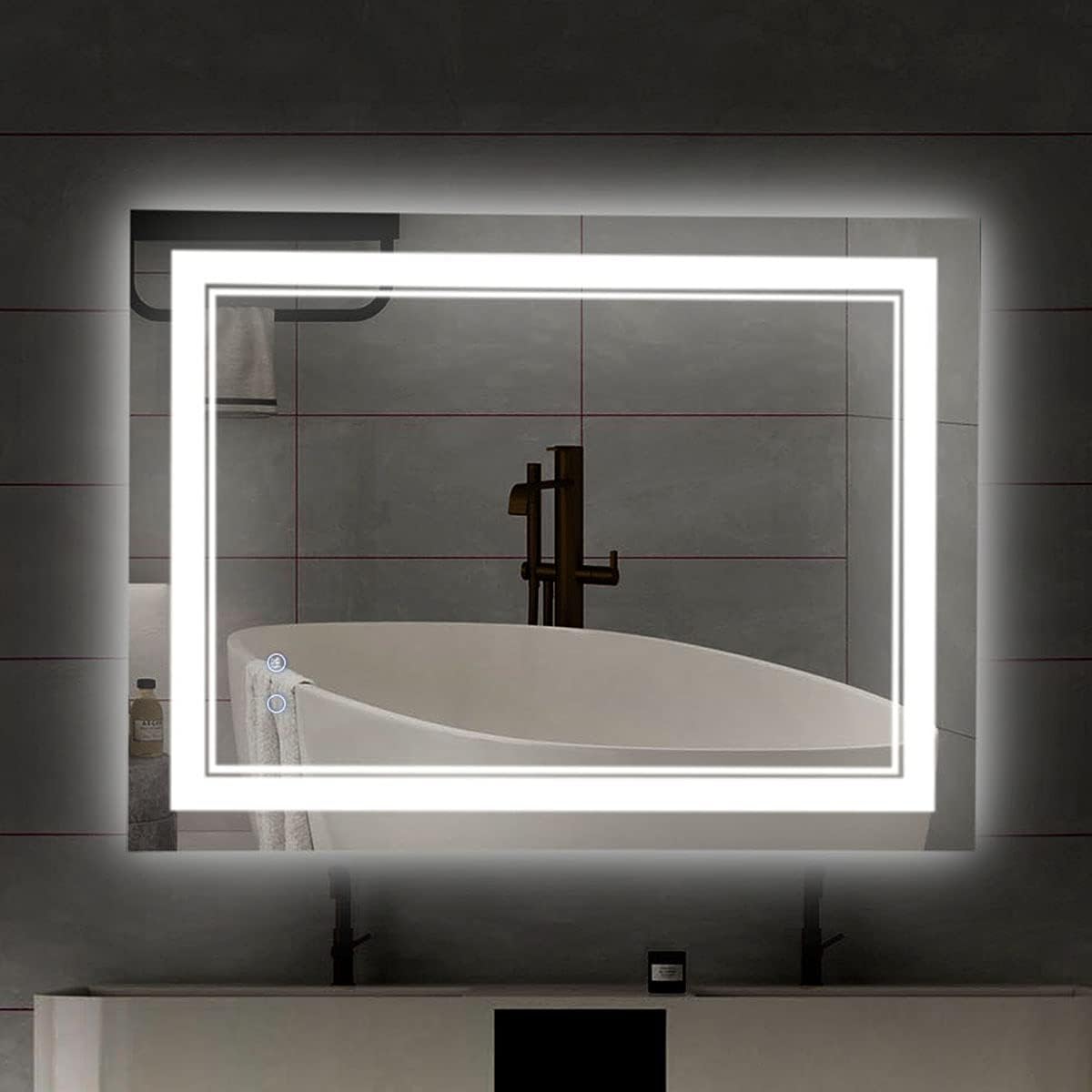 24" x 32" LED Bathroom Mirror, Bathroom Mirror with Lights, LED Mirror for Bathroom