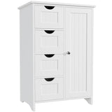 Bathroom Storage Cabinet, Side Free Standing Organizer with Large Space and Adjustable