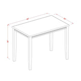 YAQU5-MAH-W 5 Piece Counter Height Dining Set Includes a Rectangle Kitchen Table