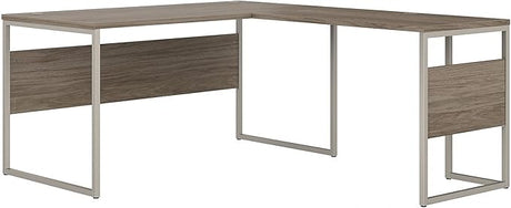 Bush Business Furniture Hybrid L Shaped Table Desk with Metal Legs