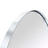 Oval Chrome Bathroom Mirror - 24x36 Inch Wall Mounted Vanity Mirror