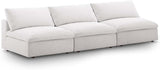 Commix Down Filled Overstuffed 3 Piece Sectional Sofa Set, Armless Chair/Two Corner Chairs