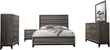 Watson Queen Bed 5-Piece Set, Grey Oak