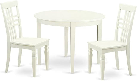 BOLG5-LWH-W 5 Piece Dining Table Set for 4 Includes a Round Kitchen Table and 4