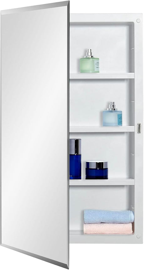 Plastic Medicine Mirror Cabinet for Bathroom 16 x 26 inch