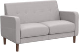 ADAIR Mid-Century Modern Loveseat / Sofa / Couch with Armrest Pockets