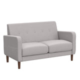 ADAIR Mid-Century Modern Loveseat / Sofa / Couch with Armrest Pockets