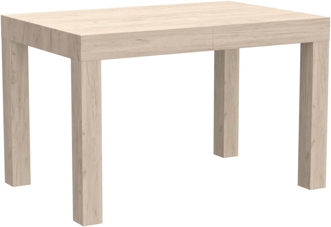 First Extendable Table, 47,2(77,6) x31,5 in, Oak, for 6-8 people, Expandable Dining Table