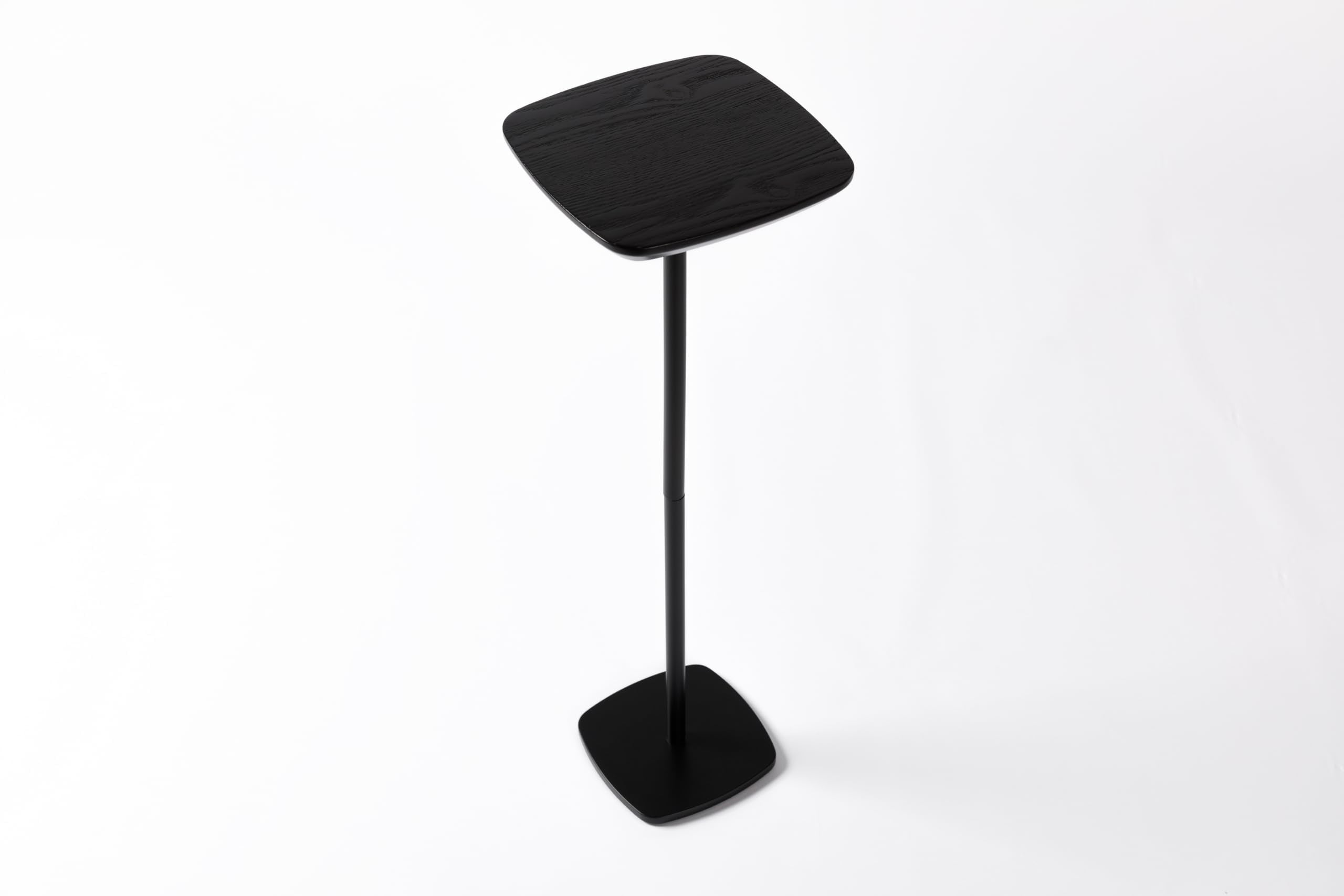 Small Pedestal Drink Table, Wooden Top Side Tables Martini Cocktail Drink Stand