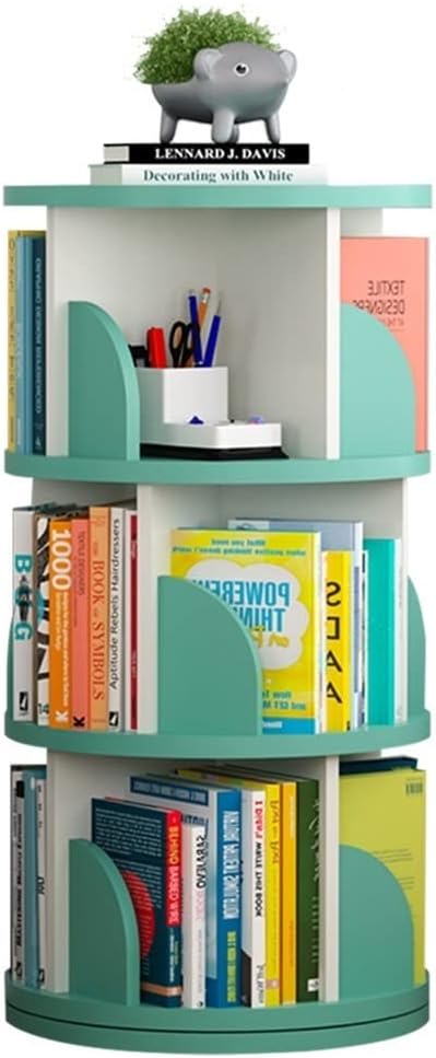 Bookcases Bookshelf 360° Rotatable Height Adjustable Bookshelf 3/4/5/6 Layer Shelf