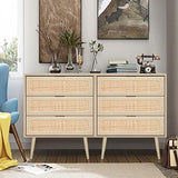 Nightstand Dresser Chest of 3 Drawers, Wood Storage Dresser Cabinet Organizer Unit