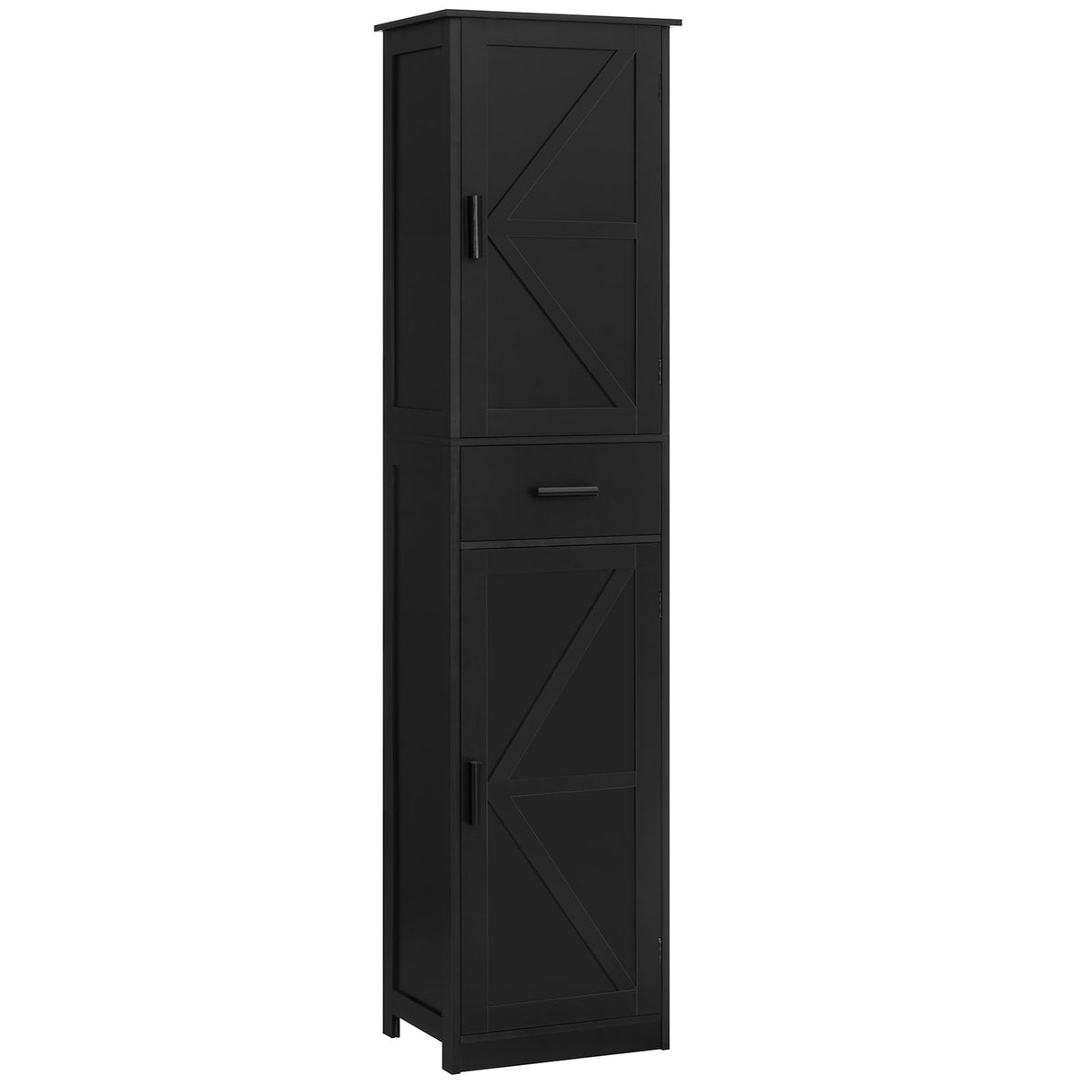 Tall Bathroom Cabinet, Storage Cabinet with 6 Shelves & Drawer