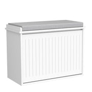 Shoe Bench, Storage Bench with Removable Seat Cushion, Ottoman for Entryway and Bedroom, 2