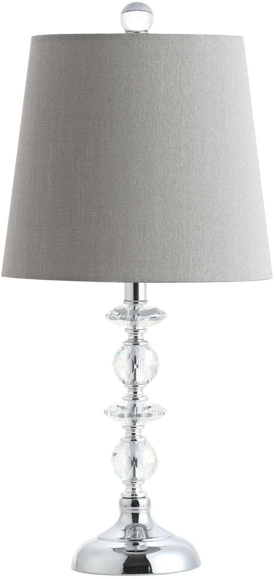 Lighting Collection Lucena Modern Contemporary Crystal/ Grey Shade 19-inch Bedroom