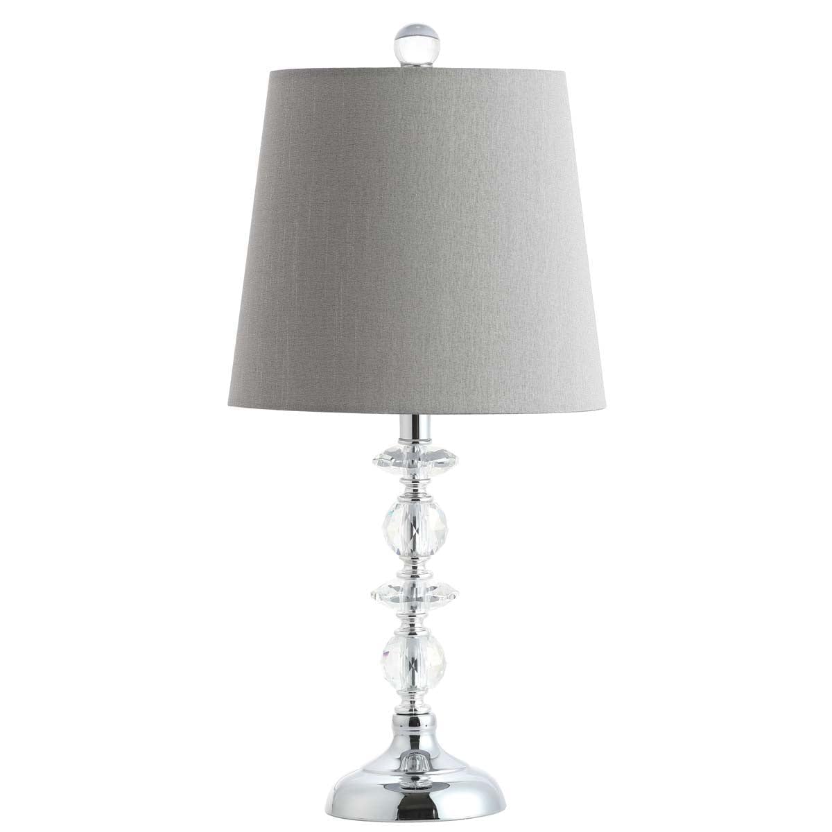 Lighting Collection Lucena Modern Contemporary Crystal/ Grey Shade 19-inch Bedroom