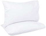 400 Thread Count Cotton Pillow Case, Standard, 30" L x 20" W, White - Set of 2