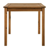 Acacia Wood Patio Dining Table in Brown