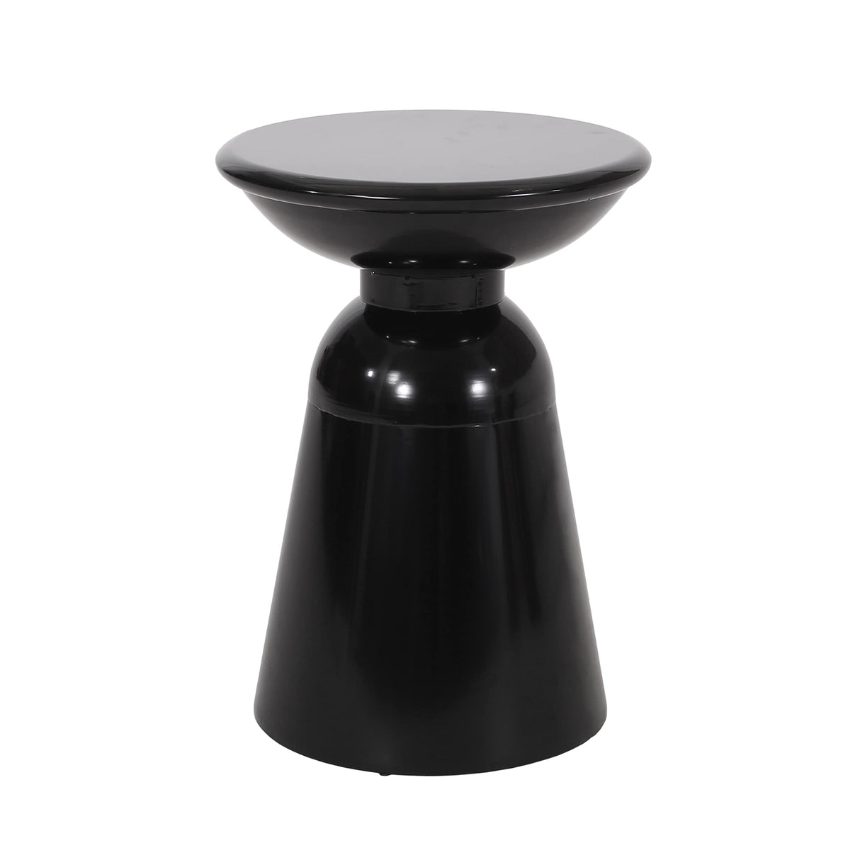 Metal End Table-Large for Living Room (Navy Blue) (15"x21", Black)