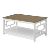 Town Square Coffee Table, Driftwood/White