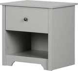 South Shore Vito 1-Drawer Nightstand, Soft Gray