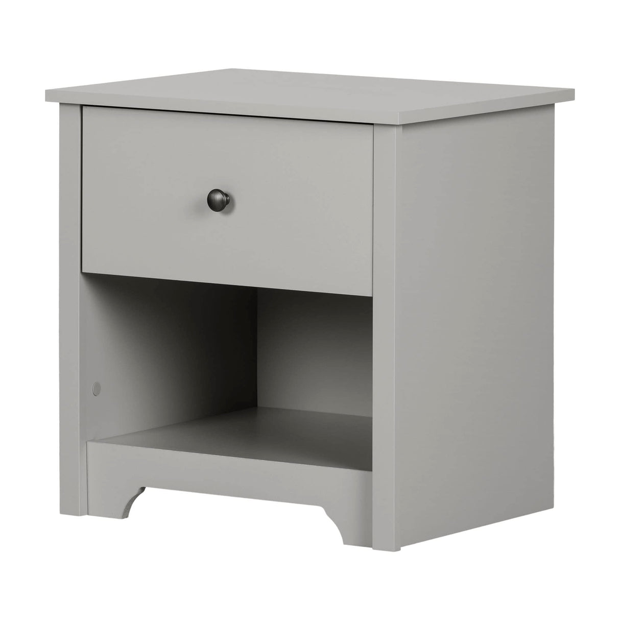 South Shore Vito 1-Drawer Nightstand, Soft Gray