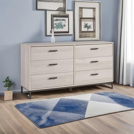 Design by Ashley Socalle 6 Drawer 59" Dresser, Beige