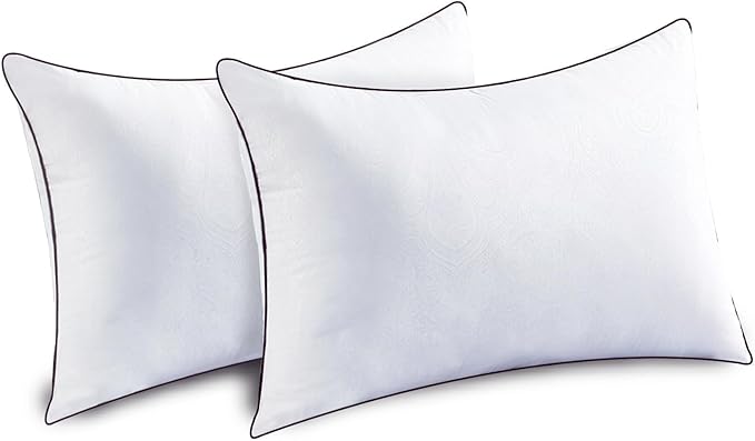 Pillows Queen Size Set of 4 for Sleeping, Soft and Supportive Bed Pillow for Side and Back Sleeper, Down Alternative Hotel Collection Sleeping Pillows 4 Pack -30x20 Inches