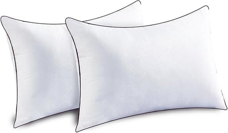 Pillows Queen Size Set of 4 for Sleeping, Soft and Supportive Bed Pillow for Side and Back Sleeper, Down Alternative Hotel Collection Sleeping Pillows 4 Pack -30x20 Inches