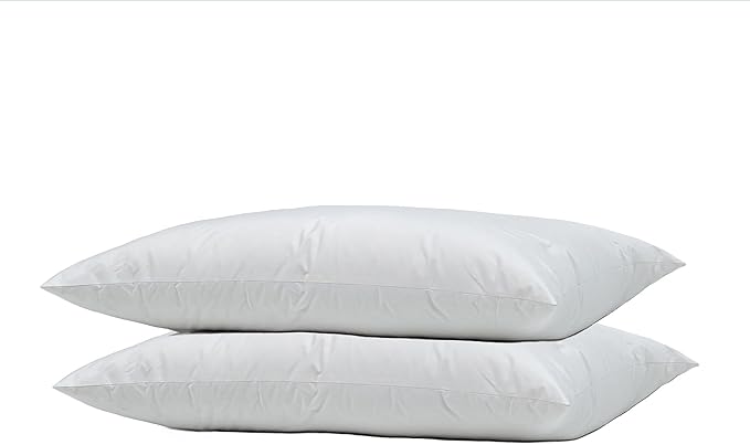 Botduck Goose Down Feather Pillows Standard Size Set of 4 Pack Hotel Collection Bed Pillow for Sleeping Medium Firm Support for Side Stomach & Back Sleepers, 20x26 Inch